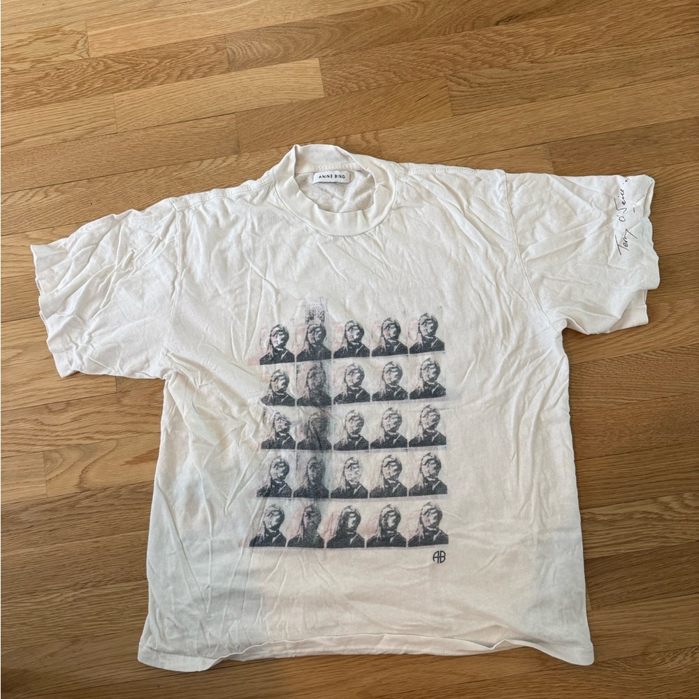 Anine Bing x Terry O’Neill White Graphic Short-Sleeve T-Shirt
